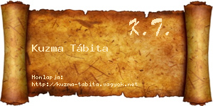 Kuzma Tábita névjegykártya
